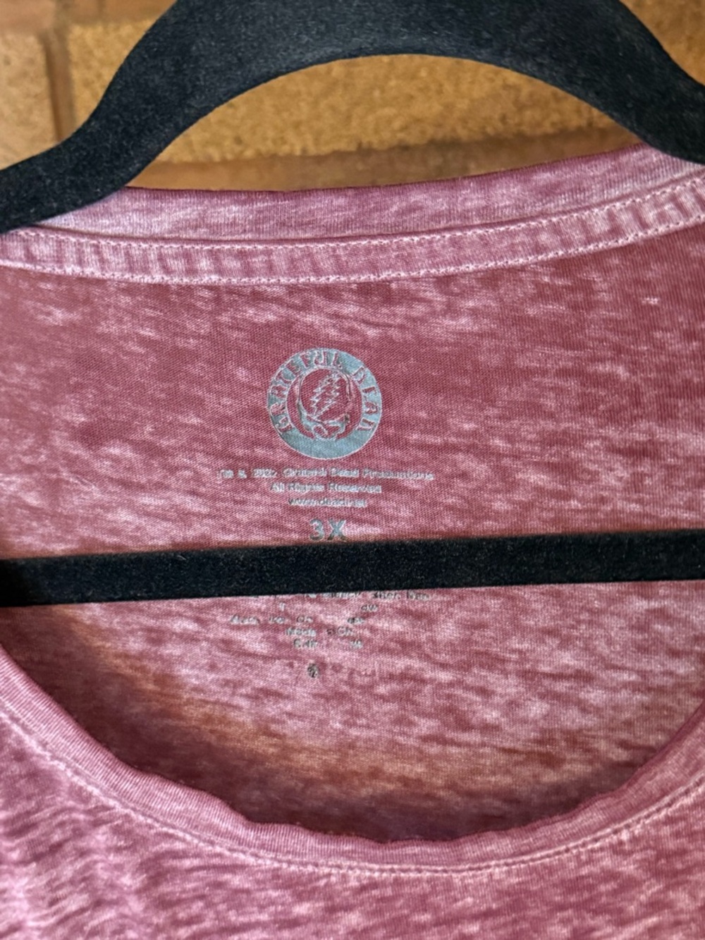 Maurice’s Grateful Dead Healed Skull Graphic Women's Burnout Tee -Purple - Picture 3 of 4